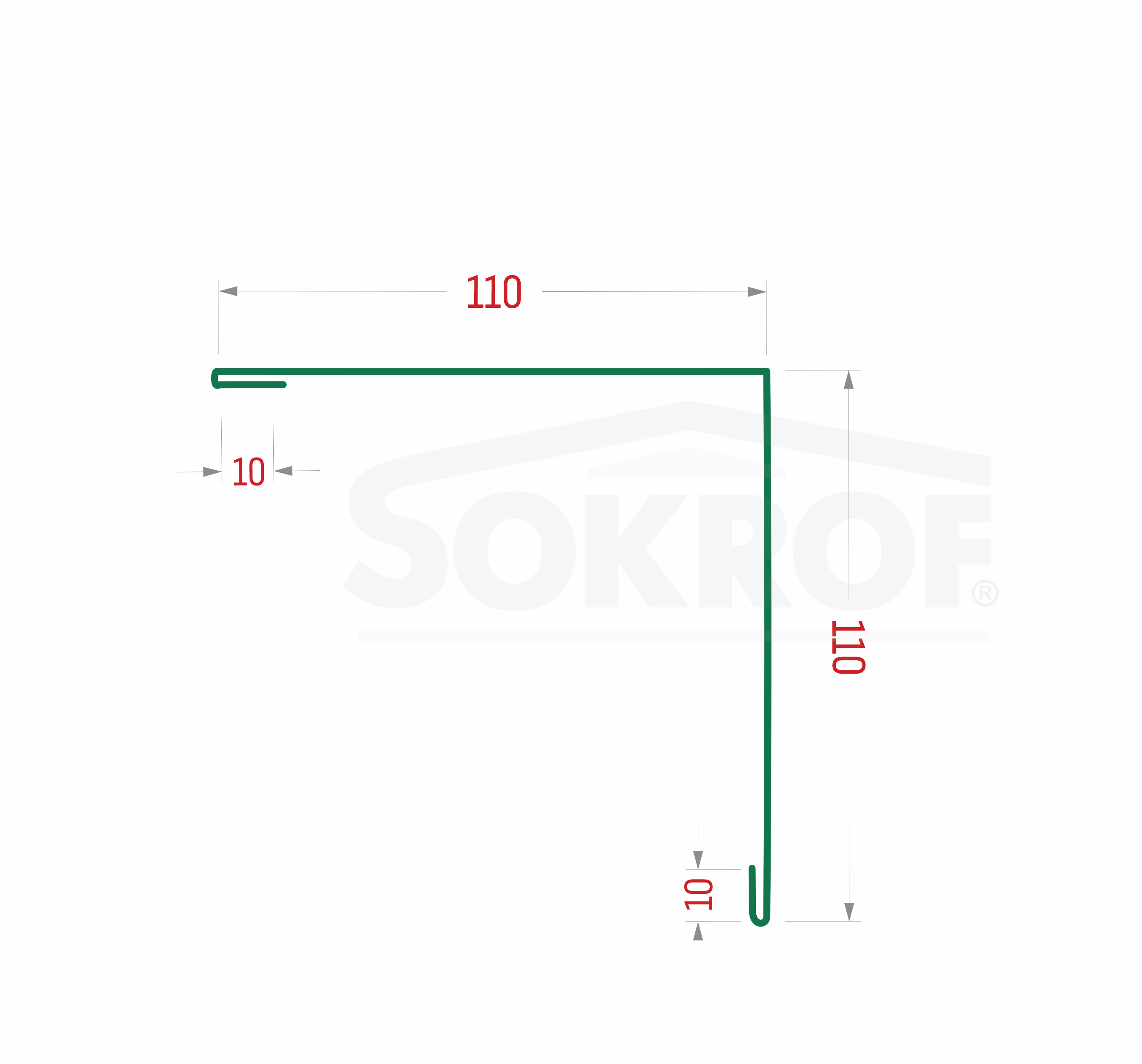 Планка угла внешнего простая (эко-брус, софит) RAL 9003 Стандарт 110*110*3000