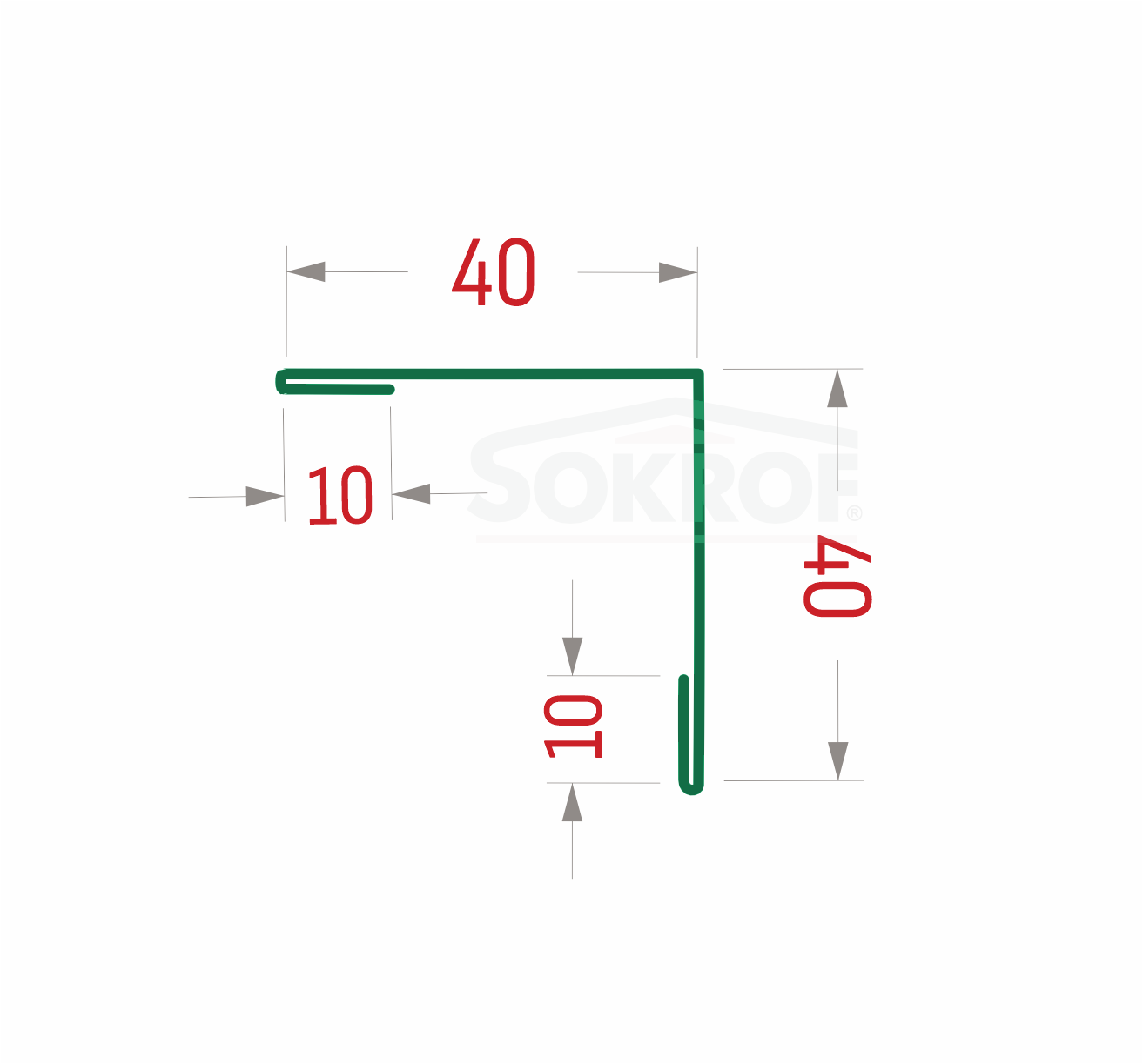 Планка угла внешнего простая (блок-хаус) PRINT Античный Дуб 3D 0,5 40*40*3000