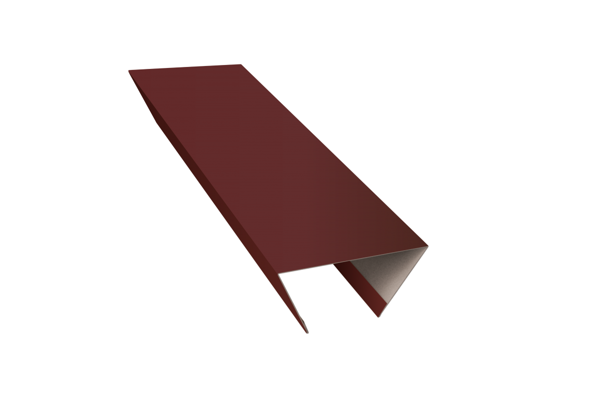 Планка стыковочная составная нижняя (эко-брус, софит) RAL 8017 