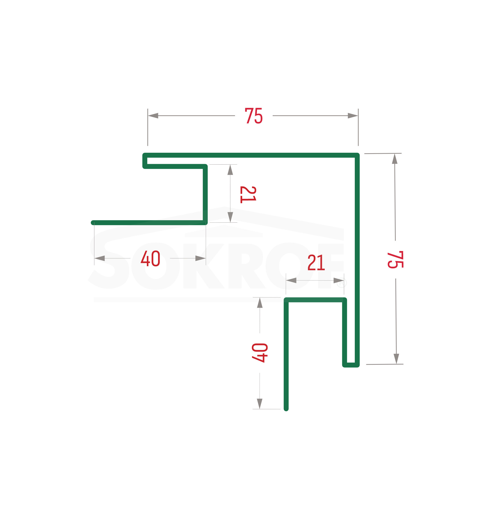 Планка угла внешнего сложная (блок-хаус) PRINT Античный Дуб 3D 0,5 30*30*30*75*75*30*30*30*3000
