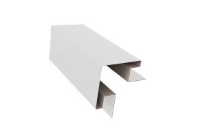 Планка угла внешнего сложная (эко-брус, софит) RAL 9003 75*30*30*30*3000