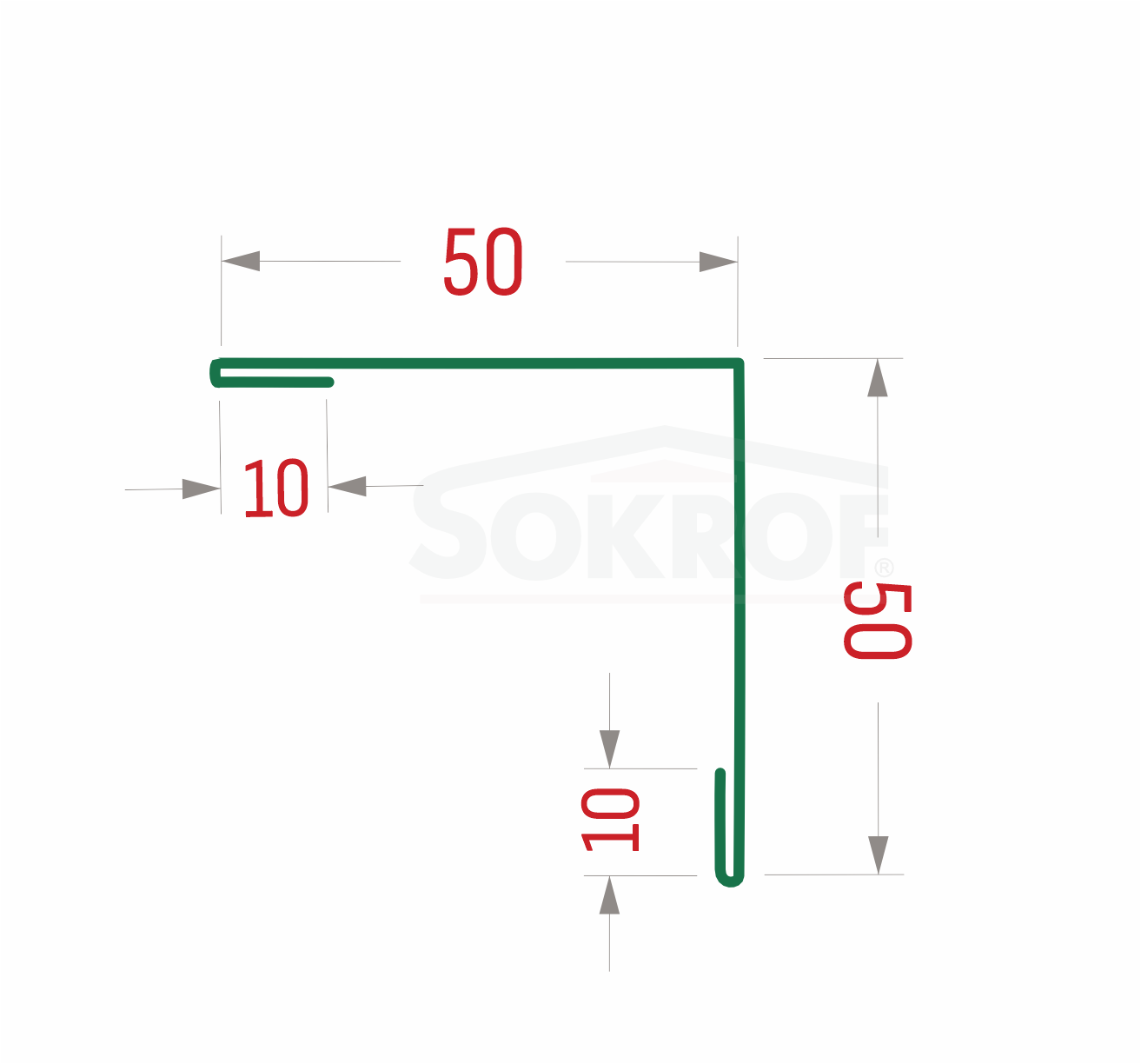 Планка угла внешнего простая (блок-хаус) PRINT Античный Дуб 3D 0,5 50*50*3000